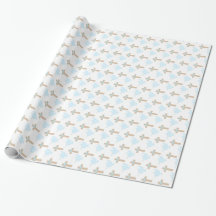 Baptême Bébé Garçon Papier d'enveloppement bleu