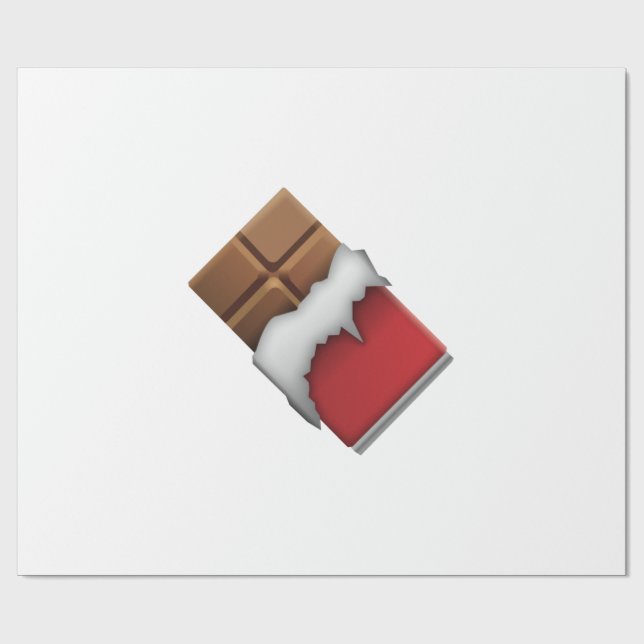 Papier Cadeau Bar au chocolat - Emoji (Plat)