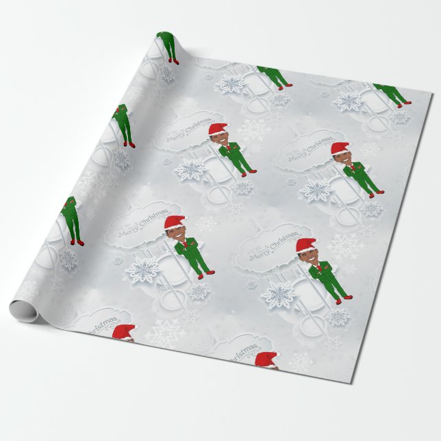 Papier Cadeau barack obama père Noël (Déroulé)