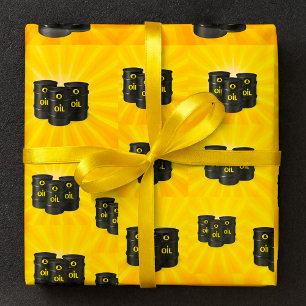 Papier Cadeau Barils d'huile