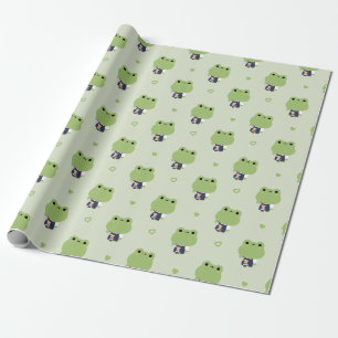 Papier Cadeau Barista Grenouille Mignon