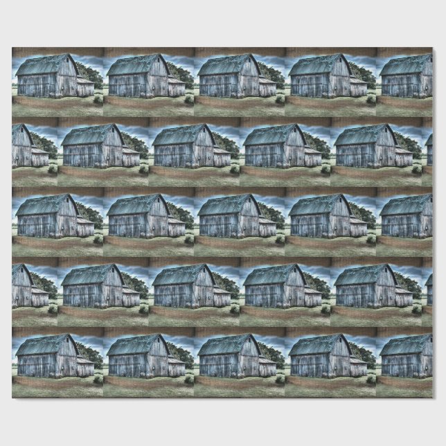 Papier Cadeau Barne rustique (Plat)