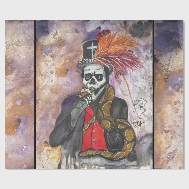 Papier Cadeau Baron Samedi Enveloppement Papier (Plat)