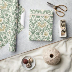 Papier Cadeau Baroque Acanthus feuille et motif floral