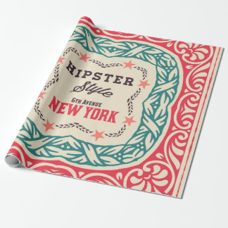 Papier Cadeau Baroque ornaments and floral details, Hipster card