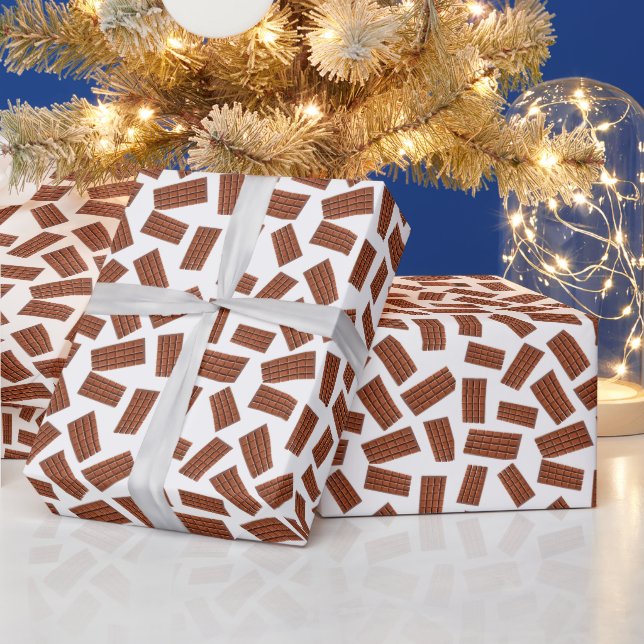 Papier Cadeau Barres de chocolat (Vacances)