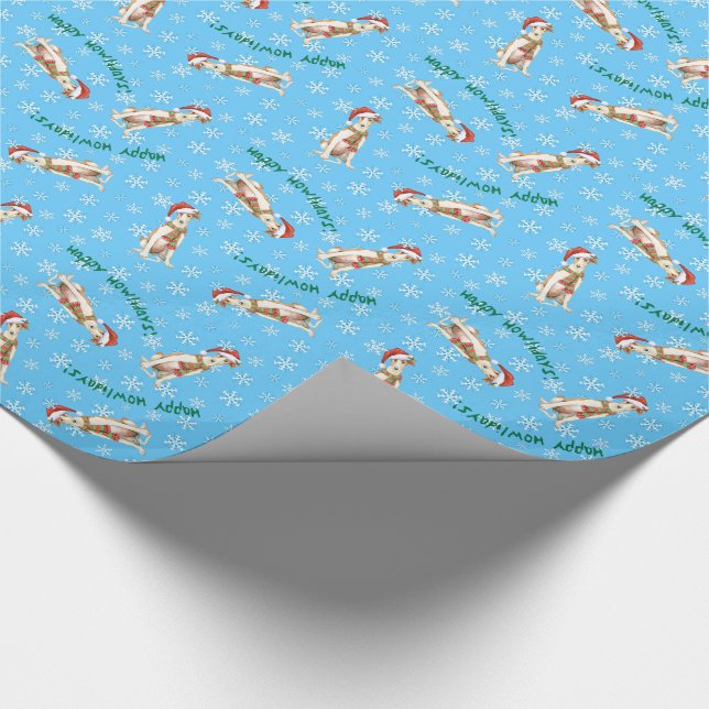 Papier Cadeau Barzoï heureux de Howliday (Coin)