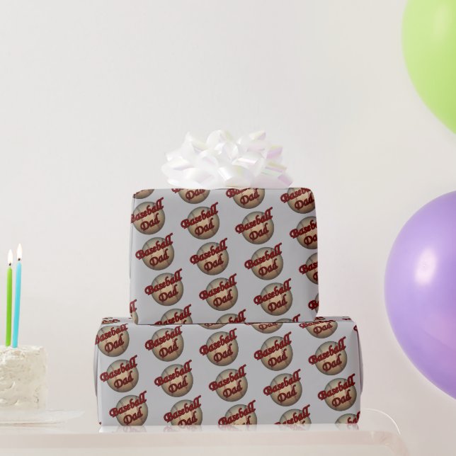 Papier Cadeau Baseball Papa migre (Cadeaux de fête)