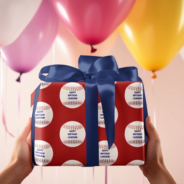 Papier Cadeau Baseball personnalisé (Créateur téléchargé)