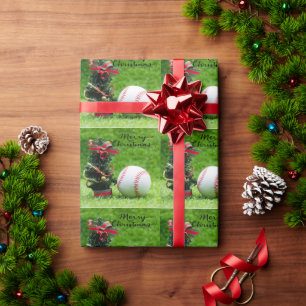 Papier Cadeau Baseball pour Noël