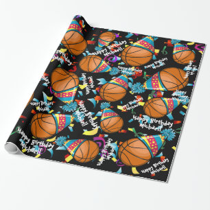 Papier Cadeau Basket-ball dans un casquette   de partie