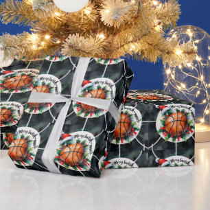 Papier Cadeau Basket-ball thème Noël