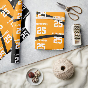 Papier Cadeau Basketball Nom et Numéro