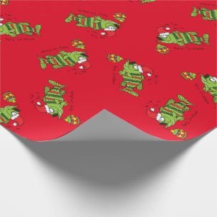 Papier Cadeau Basse de Noël amusante Pêche Poisson Caricature