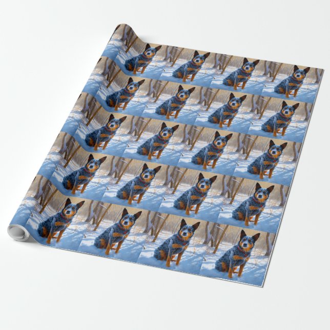 Papier Cadeau Bateau Australien Laisser neiger Noël (Déroulé)