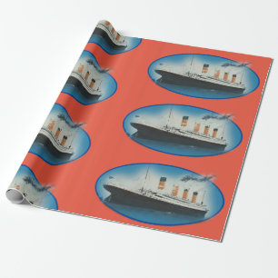 Papier Cadeau Bateau d'anniversaire Titanic Orange