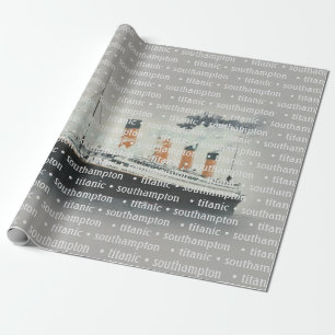 Papier Cadeau Bateau de la ligne Titanic Vintage Classic Star