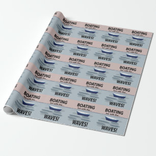 Papier Cadeau Bateaux Bateau Bateau Voilier Amusant Avec Les Vag