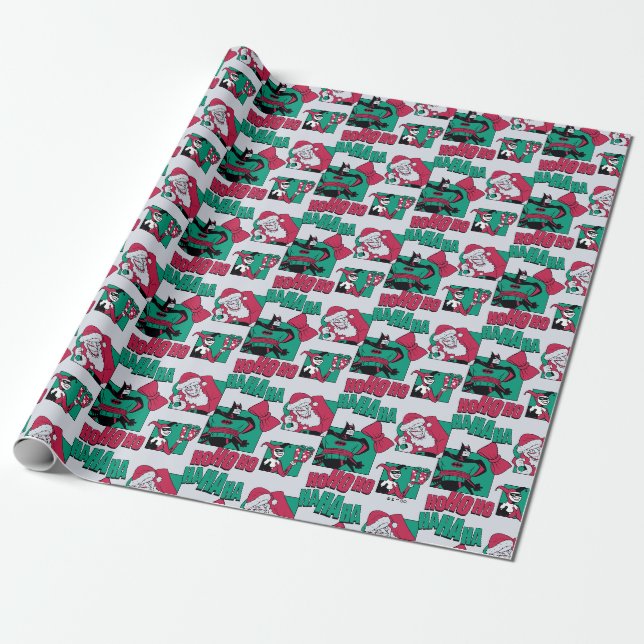 Papier Cadeau Batman | Motif Joker Père Noël (Déroulé)