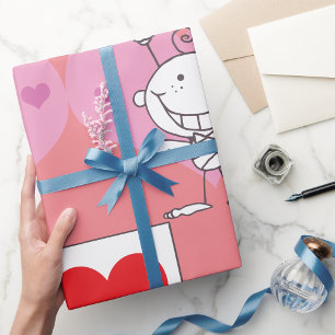 Papier Cadeau Bâton Cupid