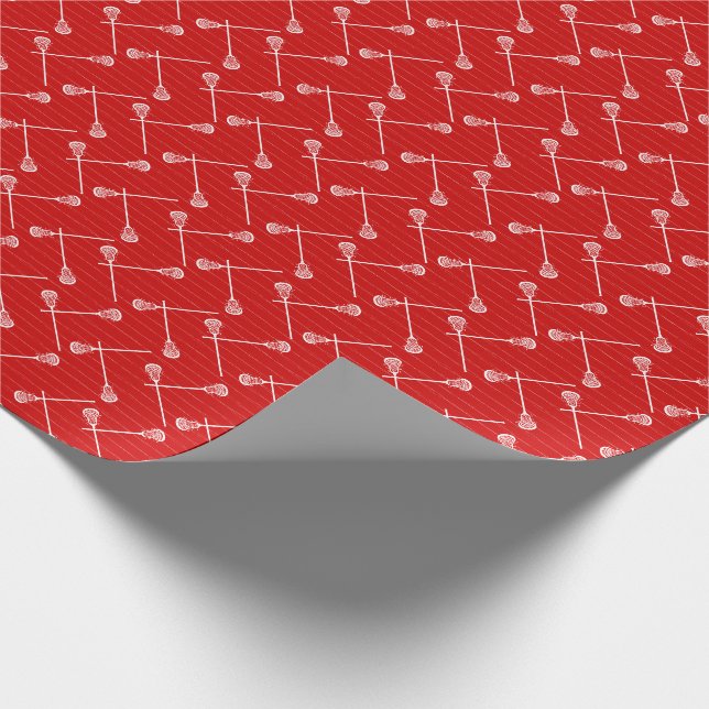 Papier Cadeau Bâtons blancs de crosse rouge à motifs (Coin)
