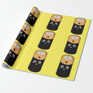 Papier Cadeau Batterie de Kawaii