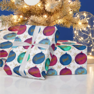 Papier Cadeau Bauble cadeau de positivité rouleau de papier d'em