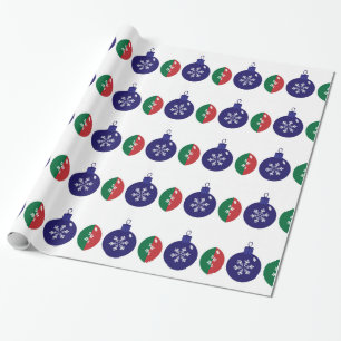 Papier Cadeau Baubles de Noël