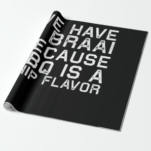Papier Cadeau BBQ Braai Funny Afrique du Sud Famille BBQ Cadea