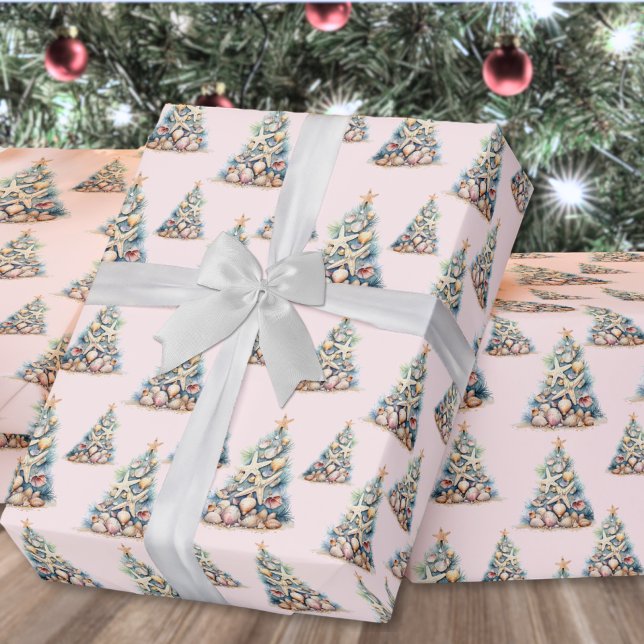 Papier Cadeau Beach Christmas (Beach Christmas Wrapping Paper )