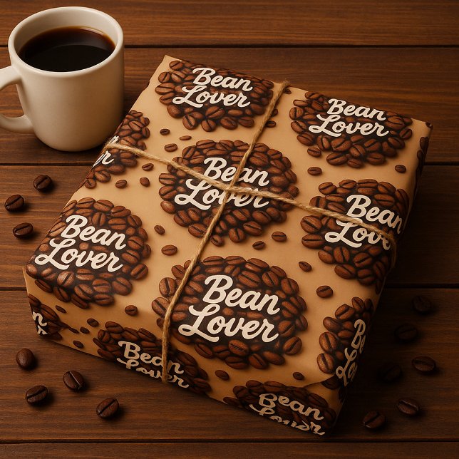Papier Cadeau Bean Lover Fèves de café esthétique (Créateur téléchargé)