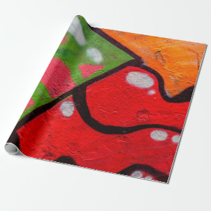 Papier Cadeau Beau art de rue de graffiti. Couleur Abstraite c
