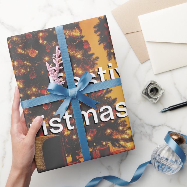 Papier Cadeau Beau cadeau de Noël festif (Cadeaux)