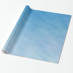 Papier Cadeau Beau Ciel Bleu Doux avec Nuages Dreamy