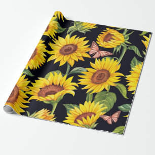 Papier Cadeau Beau motif de tournesols