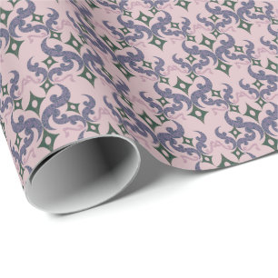 Papier Cadeau Beau motif ethnique de Damas pointillisme 