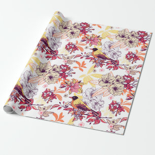 Papier Cadeau Beau motif floral