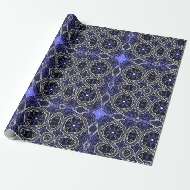 Papier Cadeau Beau Motif mandala violet (Déroulé)