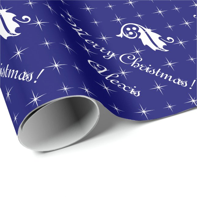 Papier Cadeau Beau papier d'emballage de Noël avec étincelles (Coin rond)