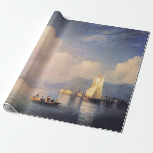 Papier Cadeau Beau papier d'emballage de peinture de lac