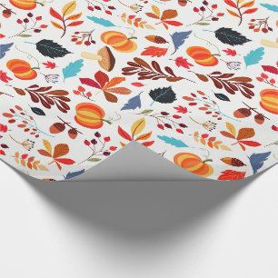 Papier Cadeau Beau papier Motif d'automne