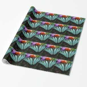 Papier Cadeau Beau papillon Turquoise Swallowtail