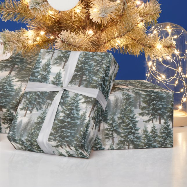 Papier Cadeau Beau Scotch Pine Tree Festive Wrapping Papier (Vacances)