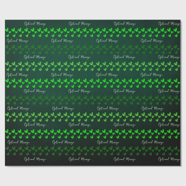 Papier Cadeau Beaucoup de coeurs envelopper du papier (Plat)