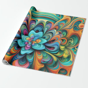 Papier Cadeau Beaucoup de couleurs Flower Boho