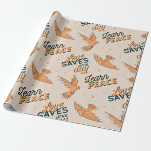 Papier Cadeau Beautiful Dove Peace Animal Pattern Cute Summer