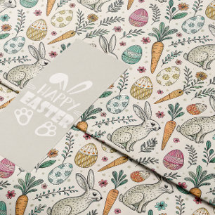 Papier Cadeau Beaux Bunnies de Pâques Scandi Motif