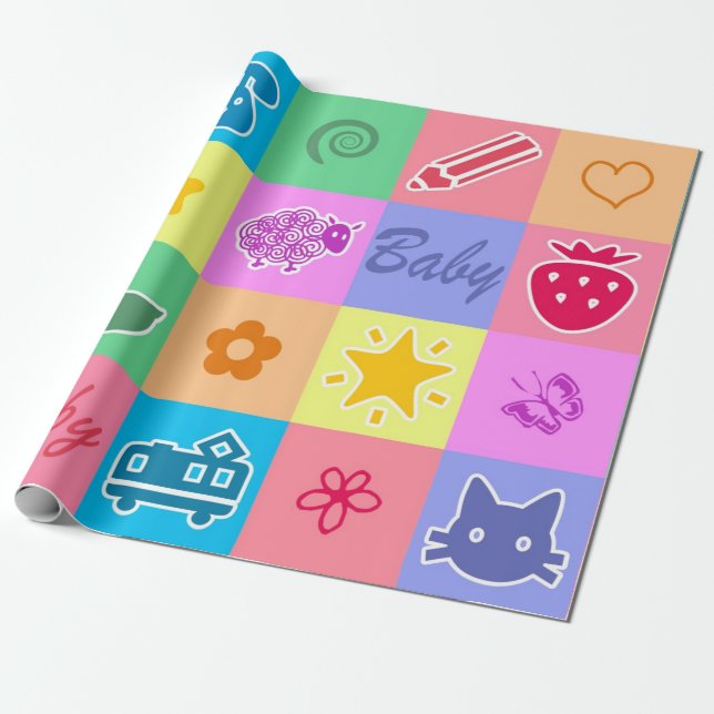 Papier Cadeau Bébé (Déroulé)