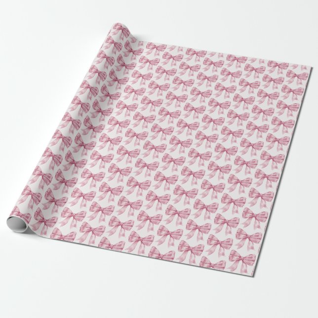 Papier Cadeau Bébé à ruban rose ou Baby Shower, fête d'anniversa (Déroulé)