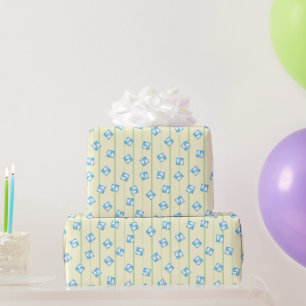 Papier Cadeau Bébé adorable Garçon Pieds Motif bleu douche